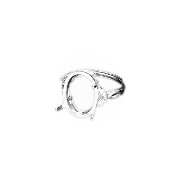 Sonducket Anillo en blanco Base nuevo breve anillos de plata Bases DIY apertura ajustable Circlet accesorios de moda mujeres pulidas Ropa, zapatos y accesorios Miscelánea 12*14