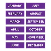 Calendar Month Magnets (Non-Abbreviated) by DCM Solutions (Purple)