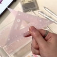 thumbnail image 5 of School Geometry Tools Set with Plastics Ruler, Protractor, Set Square for Math Class & Technical Drafting, 5 of 8
