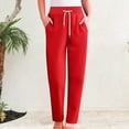 thumbnail image 5 of Audhol Drawstring Pants Women, Women's Lightweight Sports Sweatpants for Autumn and Winter Comfy Work Pants Women Red S, 5 of 8