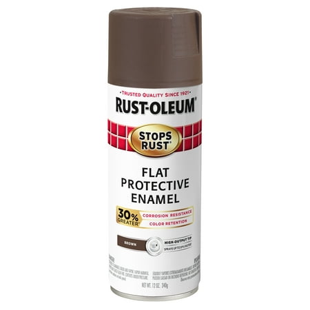 Rust-Oleum Stops Rust Advanced Flat Brown Protective Enamel Spray Paint, 12
