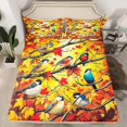thumbnail image 1 of YST Welcome Fall Autumn Fitted Sheet, Thanksgiving Autumn Maple Tree Birds Bedding Set For Kids Fall Thanksgiving Full Bed Sheets 3Pcs - 1 Fitted Sheet 2 Pillow Cases, 1 of 4