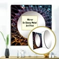 thumbnail image 3 of Designart "Fluid Crystal Fusion Grid" Fractals Blue Large Square Mirror - Square Bedroom Mirror Printed Wall Decor - Transitional Square Printed Wall Mirror Art, 3 of 5
