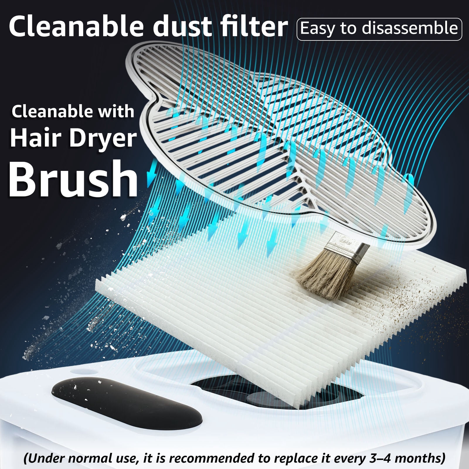 Threns 3 in 1 Nail Dust Collector with Curing Lamp, Professional Electric Nail Drill Bits Efile Kit with Nail Dust Collector, Nail Dust Vacuum High Suction for Home Salon