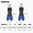 thumbnail image 7 of GKV Men & Women's Travel Size Short Blade Swim Fins – Lightweight Adjustable Buckle Snorkeling Fins, Adult Diving Flippers, 7 of 7