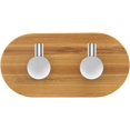 thumbnail image 2 of Gancho adhesivo, ganchos de pared para baño, toallero, cocina, dormitorio, bambú y acero inoxidable, 2 of 5
