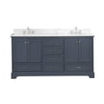 thumbnail image 2 of Harper 72" Double Bathroom Vanity with Marine Gray Cabinet and Carrara Marble Top, 2 of 6