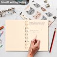 thumbnail image 4 of FORMRS 1-Subject Spiral Notebook 8" x 5" College Ruled 60 Refillable Sheet A5 Hard Cover, Gray Cat Pattern, 4 of 7