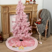 Cinvoph 43" Christmas Tree Skirt Plush Gnome Tree Skirts Decor for Christmas Tree Holiday Party Tree Skirts for Xmas Decorations, A