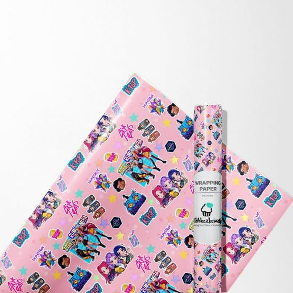 K-Pop Girls Team Wrapping Paper Rolls 58 Inch X 23 Inch - Gift Wrap For Kid Girl Birthday, Party, Holiday