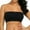 Black, variant on Plus Size Strapless Bandeau Stretchy Cotton Removable Padded Daily Summer Underlayer Top Padded Tube Tops For Women