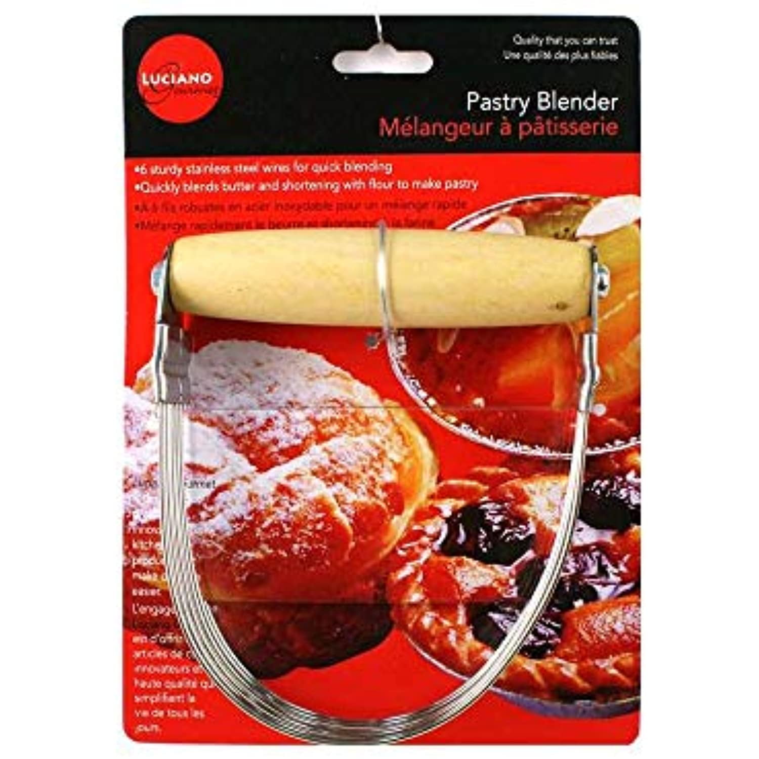 Stainless Steel Pastry Blender with Wood Handle, 6 Blades - Walmart.com