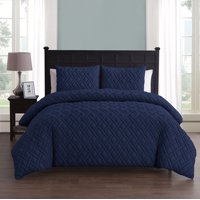 VCNY Home Lattice Embossed 2/3 Piece Bedding Duvet Cover Set with Shams, Multiple Colors and Sizes Available