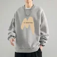 thumbnail image 4 of Sudadera con capucha y cuello redondo con gráfico blanco para hombre, sin capucha, cuello redondo, estilo hip hop, ropa para hombre, jersey sencillo, holgado, de lujo, para otoño, 4 of 5