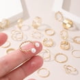 thumbnail image 4 of Open multi-joint ring set 22-piece love ring women's design niche retro ring Couple jewelry Valentine's Day gift, 4 of 5