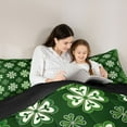 thumbnail image 4 of Feelyou Boho Shamrock Twin Bedding Sets 7-Piece, Vintage Holiday Bedding Comforter Set, 4 of 8