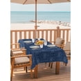 thumbnail image 2 of Outdoor Tablecloths with Umbrella Hole & Zipper, Tropical Palm Trees 54x80 Inch Tablecloth Rectangle, Summer Coconut Trees Plants Navy Blue Waterproof Table Cloth, Patio/Pool/Picnic Table Covers, 2 of 8