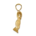 thumbnail image 2 of Pendentif Charme Poisson Basse Finition Texturée Polie Solide en Or Blanc 14k, 2 of 4