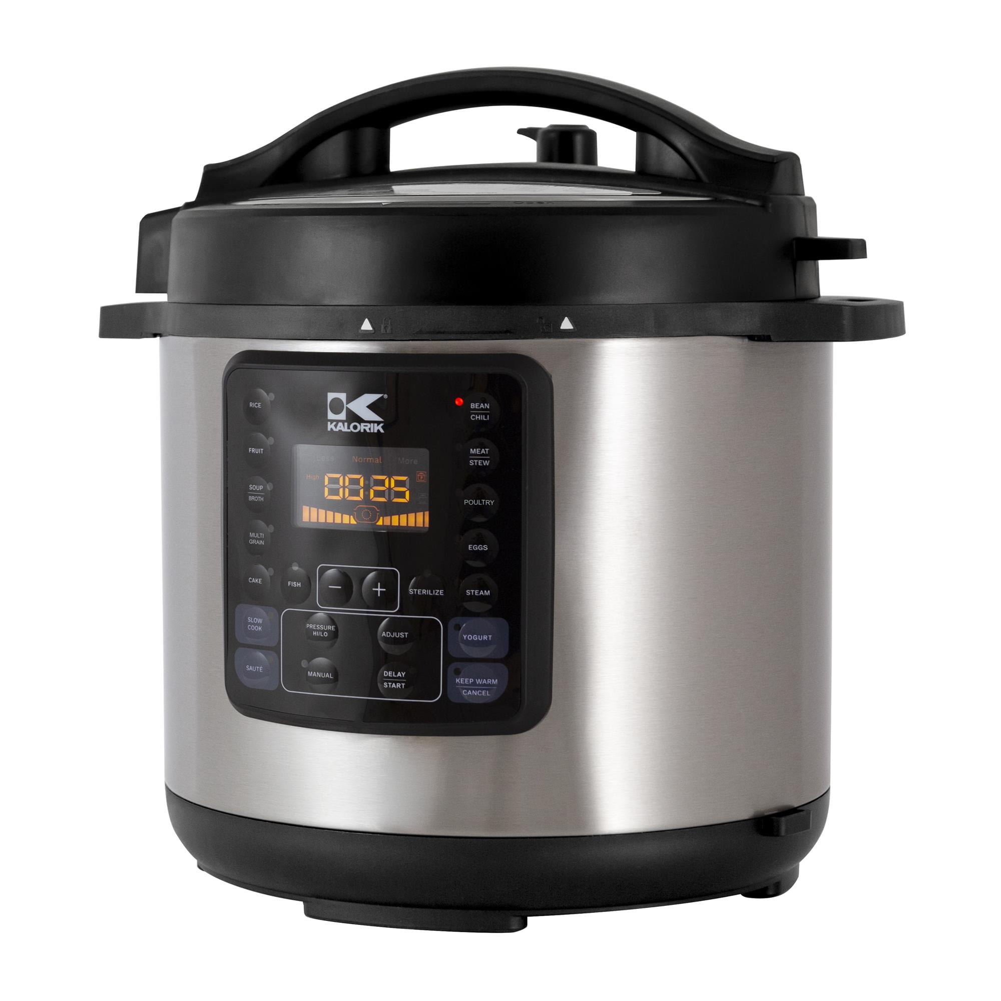 Kalorik 6 Quart 10-in-1 Multi Use Pressure Cooker, Stainless Steel Kalorik 6 Quart 10-in-1 Multi Use Pressure Cooker, Stainless Steel