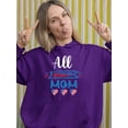 thumbnail image 2 of All American Mom Hearts Hoodie Women -Image by Shutterstock, Female Large, 2 of 4