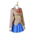 thumbnail image 5 of Disfraz de Natsuki para cosplay de Doki Doki Literature Club Peluca y uniformes escolares de Natsuki Disfraz de DDLC Trajes de colegiala para mujer, 5 of 5