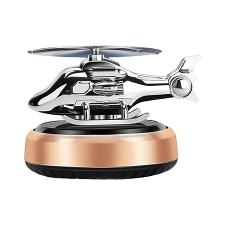 Helicopter Car Fragrance Solar Energy Essential Oils Diffuser Car Perfume Diffuser for Table Vehicle Automotive Decoration Gold