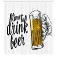 thumbnail image 3 of Ambesonne Saying Shower Curtain, Time to Drink Beer Man, 69"Wx84"L, Yellow Black, 3 of 3