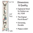 thumbnail image 3 of My Word! Welcome Owl Floral Porch Board Welcome Sign & Porch Leaner for Front Porch Deck Patio or Wall - Indoor Outdoor Farmhouse Rustic Vertical Home Decor 8"x46.5", 3 of 5