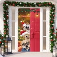 thumbnail image 1 of Adornos navideños, cubierta de puerta navideña de 35 x 79 pulgadas - Patrón de Papá Noel - Decoración de puerta para Navidad - Decoración para fiestas de festivales Cubierta de puerta de poliéster, 1 of 6