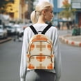 thumbnail image 7 of FORMRS Mini Backpack Purse for Women Travel Daypack Casual Shoulder Bag, Beige Geometric Pattern, 7 of 7
