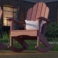 thumbnail image 3 of Wildridge Classic Adirondack Rocking Chair, Cherrywood - Outdoor Weather Resistant HDPE Rocking Chair for Patio, Deck, Fire Pit, 3 of 4