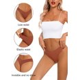 thumbnail image 2 of Seamless Thongs for Women No Show Thong V-waisted Stretch Breathable Sexy Panties Underwear 6 Pack, 2 of 7