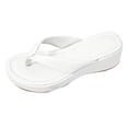 thumbnail image 6 of Rokment Platform Wedge Flip Flops for Women 2026 Beach Summer Fashion Casual Leather Wide Feet Orthopedic Chunky High Heels Dress Slip 0n Comfortable Walking Sandals Vacation White Size 6.5, 6 of 7