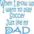 thumbnail image 2 of CafePress - Soccer Just Like Dad Blue Infant Creeper - Baby Light Bodysuit, Size Newborn - 24 Months, 2 of 4
