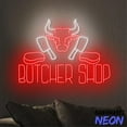 thumbnail image 4 of Handmadetneonsign Butcher Shop Open Neon Sign, Butcher Led Light, Butcher Store Wall Art Decor 93840, 4 of 5