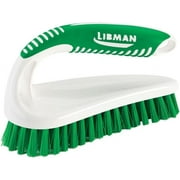 Libman Scrub Brush Kit Three Different Durable Brushes for Grout, Tile, Bathroom, Kitchen. Easy to Handle, Strong Fibers for Tough Messes Family Made in the USA, Unisex Lot 2406