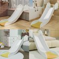 thumbnail image 2 of Ealing Kids Couch Slide for Bed for Toddlers 1-3 Indoor Baby Climbing Toys with Secure Base Guardrail ,Yellow, 2 of 9