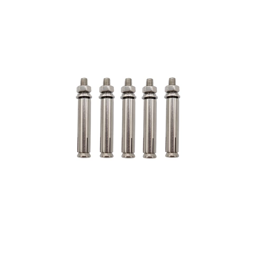 M6x60mm Hex Expansion Bolt 5 Pack Expansion Screws Heavy Duty Bolts