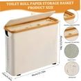 thumbnail image 2 of Toilet Paper Storage, Toilet Paper Basket Organizer for Bathroom, Toilet Paper Storage Holder Stand with Lid, Free Standing Holder up to 12 Mega Rolls,Beige, 2 of 9