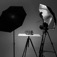 thumbnail image 3 of 60cm Studio Flash Light Grained Black Silver Umbrella Reflective Reflector, 3 of 7