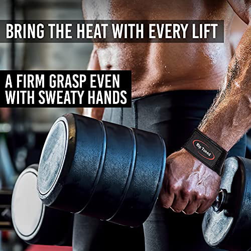 Men & Women Xfit Powerlifting Bodybuilding Rip Toned Weight Lifting Gloves with Wrist Wraps Safety & Support for Weightlifting Strength Training 