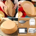thumbnail image 3 of 100PCS Air Fryer Disposable Paper Liner, Round Parchment Cooking Non-Stick, Baking Roasting Food Grade Paper for Air Fryer, Microwave Oven, Frying Pan, Oil-proof, Water-proof, 3 of 6