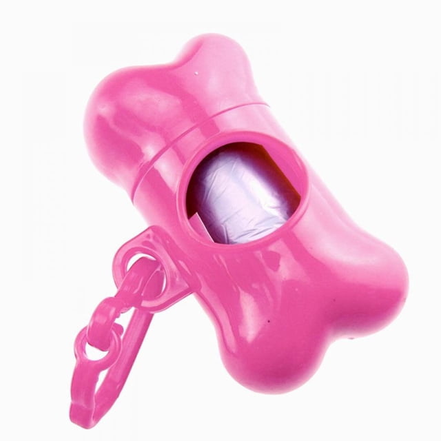 Pet Poop Bags Plastic Portable Pet Litter Box, Mini Bone Shape Pet Supplies, Multiple Colors Available