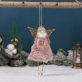 thumbnail image 2 of 2 Pcs Lovely Push Hanging Angel Christmas Tree Hanging Ornaments, Tree Hanging Pendant Decorative Plush Angel Pendants for Holiday Party Home (pink), 2 of 5
