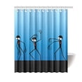 thumbnail image 1 of MKHERT Funny Zombie Polyester Fabric Bathroom Shower Curtain 60x72 inch, 1 of 1