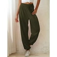 thumbnail image 5 of Bowanadacles Women Sport Cord Pencil Pants Stretch High Waist Trousers Sweatpants, 5 of 5