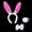 Hot Pink, variant on Headbands for Women Easter Rabbit Ear Bow Tail Costume Set Bandanas for Women Blue One Size