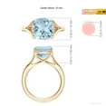 thumbnail image 5 of Angara Natural 3.5 Ct. Aquamarine Solitaire Ring in 14K Yellow Gold for Women (Ring Size: 3), 5 of 10