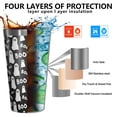 thumbnail image 3 of 16oz Tumblers Halloween Ghost Boo Pattern Stainless Steel Vacuum Insulated Double Wall Travel Tumbler Cups Mug with Lid and Straw,Cleaning Brush for Coffee,Tea, 3 of 4