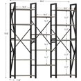 thumbnail image 3 of GAOMON Bookshelf, 5-Tier Large Industrial Bookshelf with Metal Frame, Open Display Shelves, Tall Modern Bookcase for Living Room, Home Office, Study, 3 of 8